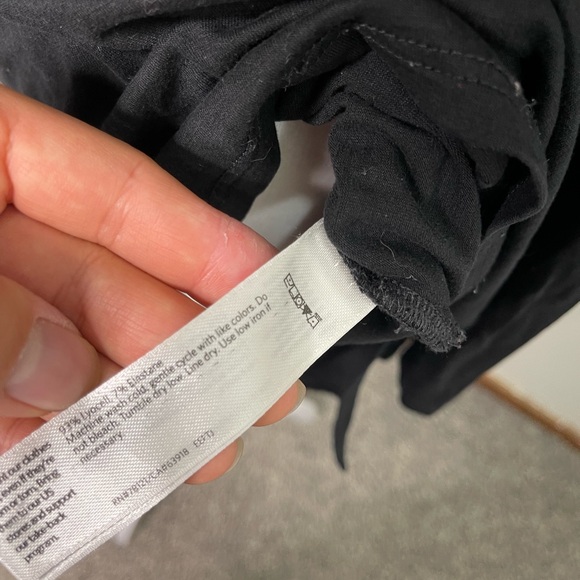 Eileen Fisher Black Tencel Lyocell Butter Soft Drapy Long Sleeves Tunic Blouse M - Picture 7 of 7